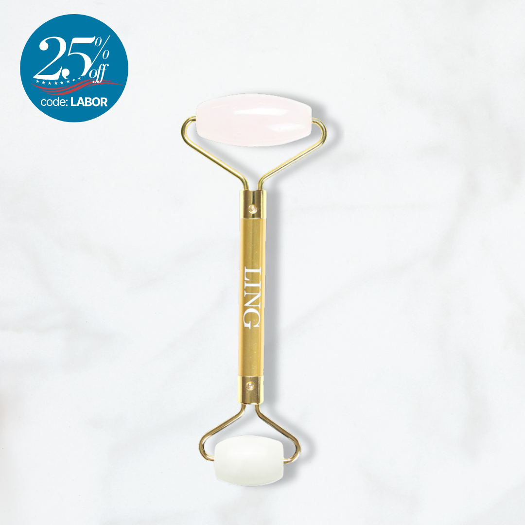 LING Rose Quartz Facial Roller
