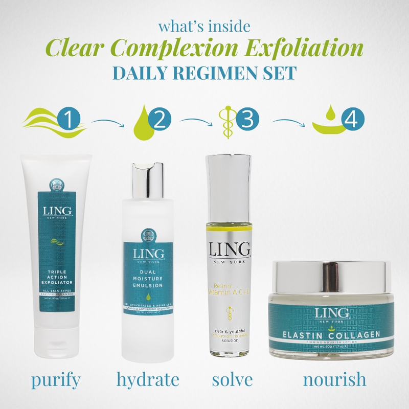 Clear Complexion Exfoliation Daily Regimen + DIY Facial System