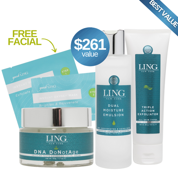 Ling Chan’s Triple Kit “Exfoliate. Hydrate. Nourish”