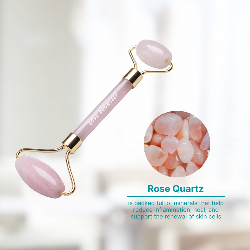 Love Yourself Rose Quartz Gemstone Roller